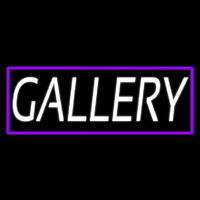 White Gallery With Border Neon Sign