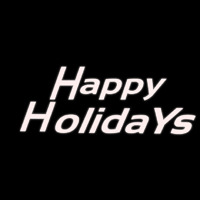 White Happy Holidays Neon Sign