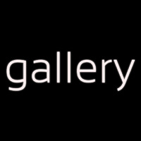 White Letters Gallery Neon Sign