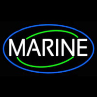 White Marine Neon Sign