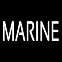 White Marine Neon Sign