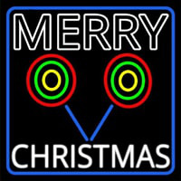 White Merry Christmas With Candy Stick Neon Sign