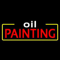 White Oil Red Painting Neon Sign