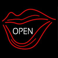 White Open Neon Sign