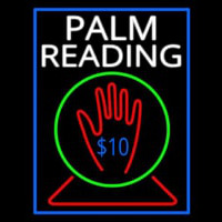 White Palm Readings With Logo Neon Sign