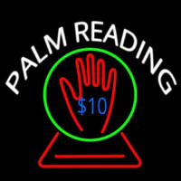 White Palm Readings With Logo Neon Sign
