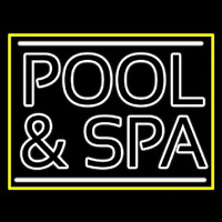 White Pool And Spa Neon Sign