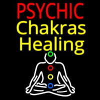 White Psychic Chakras Healing Neon Sign