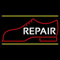 White Repair Shoe Logo Neon Sign