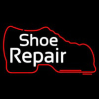 White Shoe Repair With Shoe Neon Sign