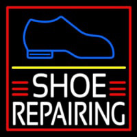 White Shoe Repairing Neon Sign