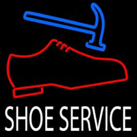 White Shoe Service Neon Sign