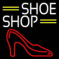 White Shoe Shop Neon Sign