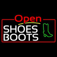 White Shoes Boots Open Neon Sign
