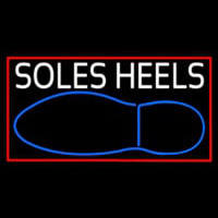 White Soles Heels Neon Sign