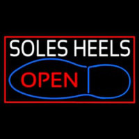 White Soles Heels Open Neon Sign