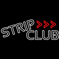 White Strip Club Neon Sign