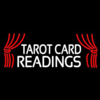 White Tarot Card Readings Neon Sign