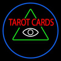 White Tarot Cards Logo Neon Sign