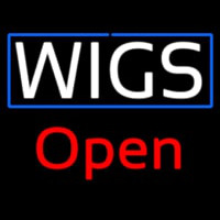 White Wigs Red Open Neon Sign