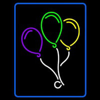 With Border Balloon Logo Neon Sign