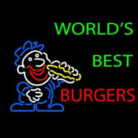 Worlds Best Burgers Neon Sign