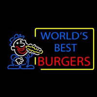 Worlds Best Burgers Neon Sign