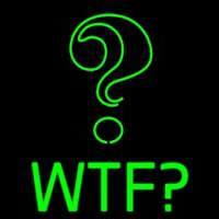 Wtf With Question Mark Neon Sign