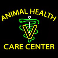 Yellow Animal Health Care Center Neon Sign