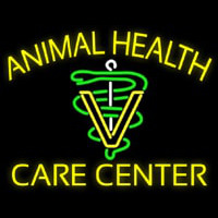 Yellow Animal Health Care Center Neon Sign