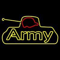 Yellow Army Neon Sign