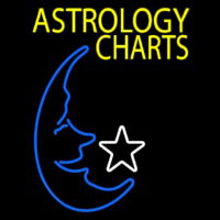 Yellow Astrology Charts Neon Sign