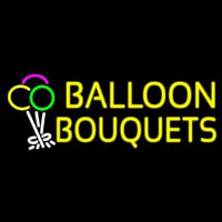 Yellow Balloon Bouquets Neon Sign