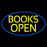 Yellow Books Open Neon Sign