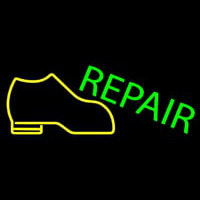 Yellow Boot Green Repair Neon Sign