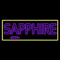 Yellow Border Sapphire Purple Neon Sign