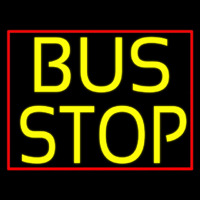 Yellow Bus Stop Neon Sign