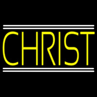 Yellow Christ Neon Sign