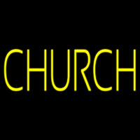 Yellow Church Neon Sign