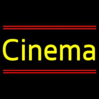 Yellow Cinema Cursive Neon Sign