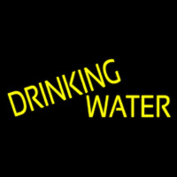 Yellow Drinking Water Neon Sign