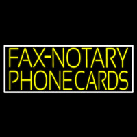 Yellow Fa  Notary Phone Cards With White Border 1 Neon Sign