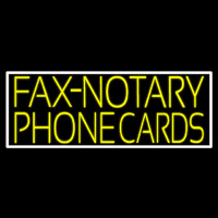 Yellow Fa  Notary Phone Cards With White Border 1 Neon Sign