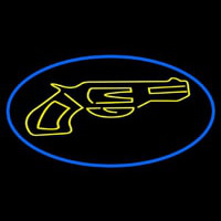 Yellow Gun Neon Sign