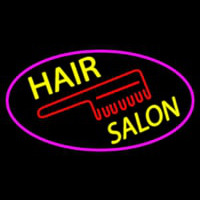 Yellow Hair Salon Red Neon Sign