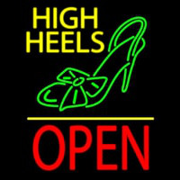 Yellow High Heels Sandal Open Neon Sign