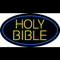 Yellow Holy Bible Neon Sign