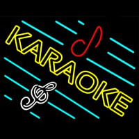 Yellow Karaoke Border Neon Sign