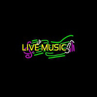 Yellow Live Music Block 1 Neon Sign