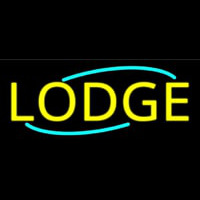 Yellow Lodge Neon Sign